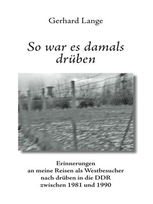 cover image of So war es damals drüben